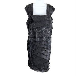 Signature by Sangria black cocktail dress